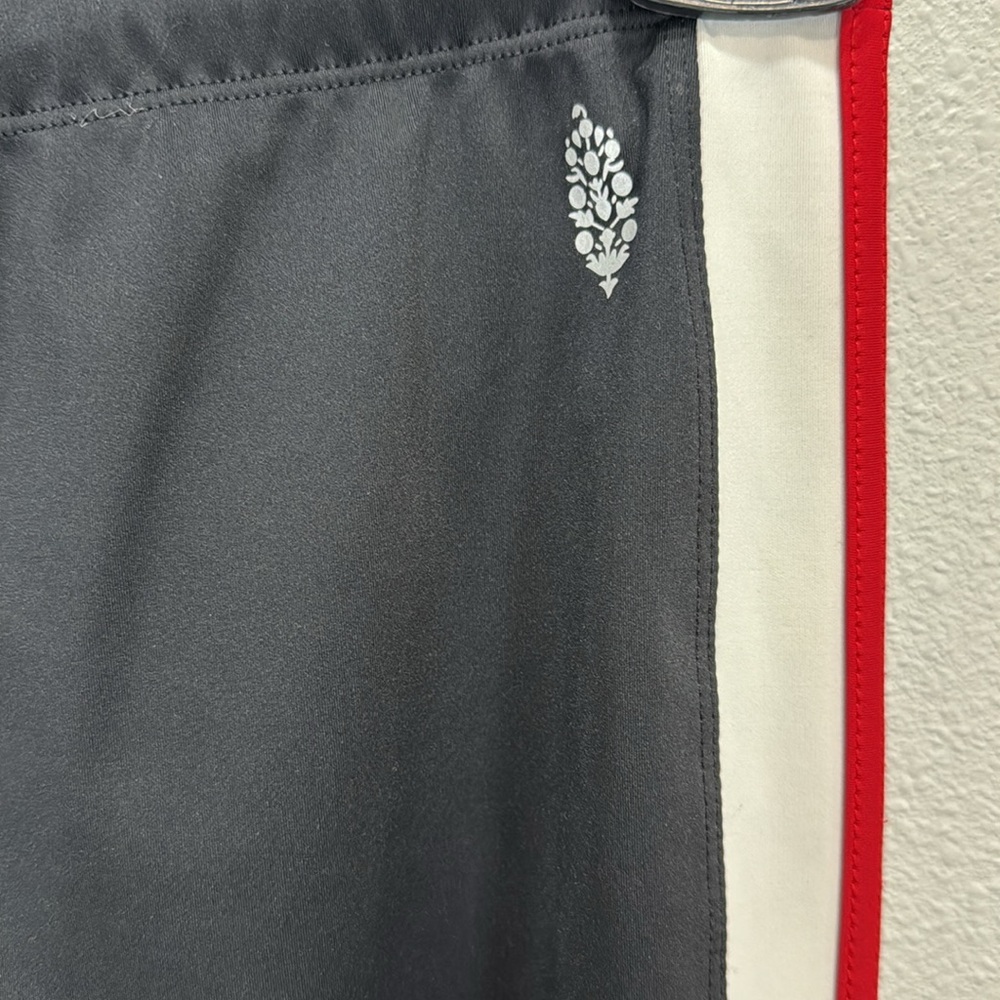 FP Movement Dale leggings Black Track Pants with Red and White Accents - Picture 4 of 9